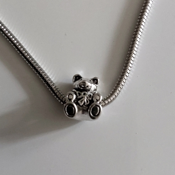 Teddy Bear Charm for European Style Bracelets Fits Pandora Systems - Picture 1 of 3
